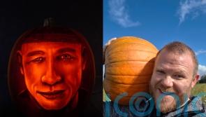 Pumpkin carver who creates portraits of serial killers and horror characters says side hustle earns £10,000 a year