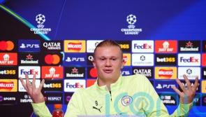 Manchester City striker Erling Haaland insists he is not thinking about records