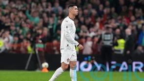 Cristiano Ronaldo sent off as Troy Parrott&rsquo;s brace earns Ireland famous victory