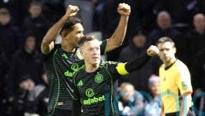 Callum McGregor celebrates late winner as Celtic cut gap on Premiership leaders