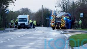 Homes evacuated after car crashes into gas substation
