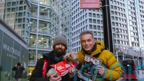 Deck the paws! Big Issue tabards help vendors’ dogs keep warm this Christmas