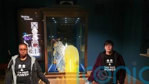 Protesters throw crumble and custard at Crown Jewels in Tower of London stunt