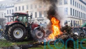 Farmers block roads in Brussels to protest over South American free trade deal