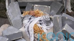 Nativity scene recreated by activists in Dublin &lsquo;in solidarity with Gaza&rsquo;
