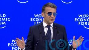&lsquo;Top Gun&rsquo; shades for Macron in Davos as he battles eye condition