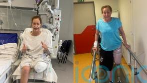 Mum who lost leg to flesh-eating disease after thinking she had cold making &lsquo;most of every opportunity&rsquo; with prosthetic