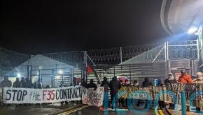 Pro-Palestinian demonstrators blockade aerospace defence factory