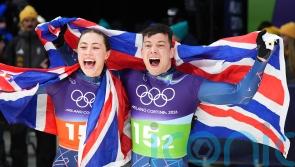 Matt Weston and Tabby Stoecker storm to history-making mixed team skeleton gold