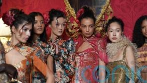 Annie&rsquo;s brings florals, fringe and feathers to autumn/winter London Fashion Week