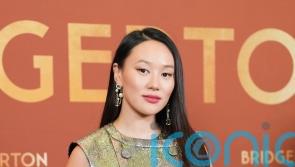 Yerin Ha wows crowd in metallic dress at special Bridgerton screening