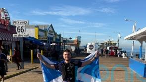 He would walk 3,000 miles: Campaigner starts World Cup &lsquo;tartan trek&rsquo; across US