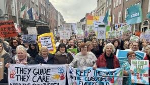 Special needs assistants protest outside Leinster House demanding &lsquo;job security&rsquo;