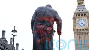 Winston Churchill statue daubed with graffiti calling him &lsquo;Zionist war criminal&rsquo;