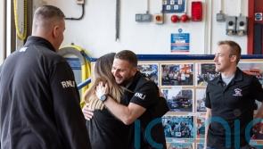 Mother reunited with lifeboat &lsquo;heroes&rsquo; who rescued her after paddleboard ordeal