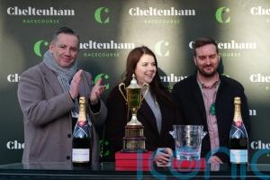 John and Amy Hunt present Cheltenham prize
