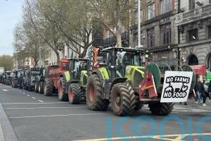 Lorries and tractors converge in Dublin city centre to protest fuel prices