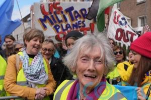 91-year-old woman walks 220km to protest over US military at Co Clare airport