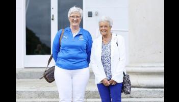 'Two legends'- Waterford ladies welcomed to &Aacute;ras an Uachtar&aacute;in for special celebration