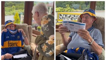 WATCH: Special moment Irish grandad left speechless by surprise All-Ireland final tickets
