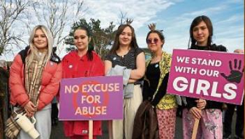 Group at the Awareness Walk to End Violence Against Women & Girls! PHOTO: Tom Heaney, nwpresspics.  See Thursday's Derry News and Derry Now for full coverage.