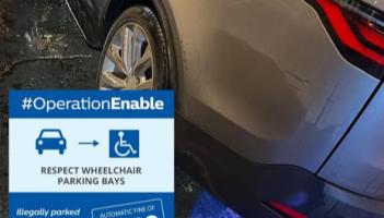 SUV parked illegally in Disabled Parking Bay in this Kildare town