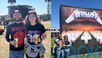 Metalheads who locked eyes at Metallica gig now married after rock festival honeymoon and 150 concerts together