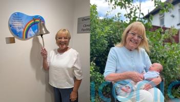 ‘My late husband and I were diagnosed with the same cancer – I’ve outlived my expiry date to meet my first grandchild’