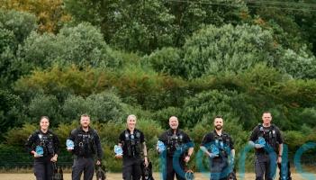 Police dog team pelted with bricks and fireworks by rioters receives award