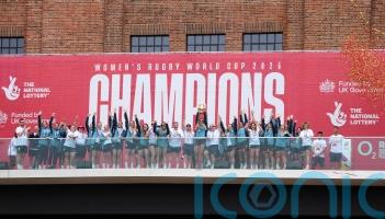 England fans brave rain for Red Roses’ World Cup victory party