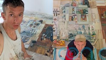 London artist’s life-size painting of his tiny flat is ‘anti-Instagram, anti-perfection’