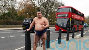 Sumo wrestlers spotted sightseeing in London ahead of professional tournament
