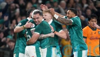 Mack Hansen scores rapid hat-trick as Ireland beat Australia for record win