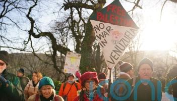 Protesters outside US consulate in Edinburgh call for release of Maduro
