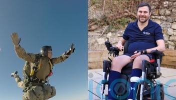Man paralysed from neck down in RAF parachuting accident aged 31 tells how his life was transformed in a moment