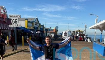 He would walk 3,000 miles: Campaigner starts World Cup &lsquo;tartan trek&rsquo; across US