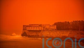 Saharan dust storm turns sky red over holiday island of Crete