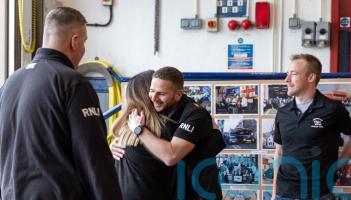 Mother reunited with lifeboat &lsquo;heroes&rsquo; who rescued her after paddleboard ordeal