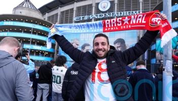 Arsenal water bottles sold outside Etihad ahead of crunch Man City clash