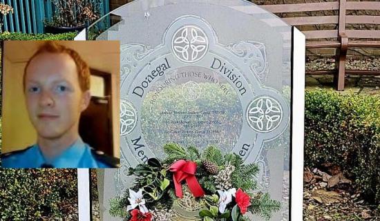 An Garda Siochana remember garda killled in Burt on 15th anniversary