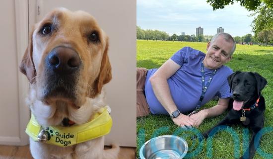 Manager with HIV who felt &lsquo;shame&rsquo; and had &pound;70,000 of debt after addiction &lsquo;escalated&rsquo; says Guide Dogs changed their life