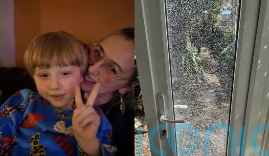 Five-year-old&rsquo;s constant &lsquo;trail of damage&rsquo; destroys TVs, walls and doors and costs his parents &pound;3,000 in repairs