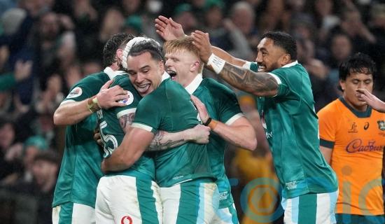 Mack Hansen scores rapid hat-trick as Ireland beat Australia for record win