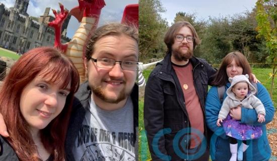 Couple who met in video game and married virtually defy 3,700-mile distance to settle in Wales and welcome first child
