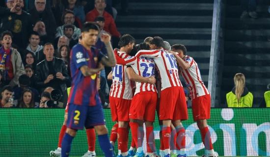 Atletico Madrid stun 10-man Barcelona to take control of Champions League tie