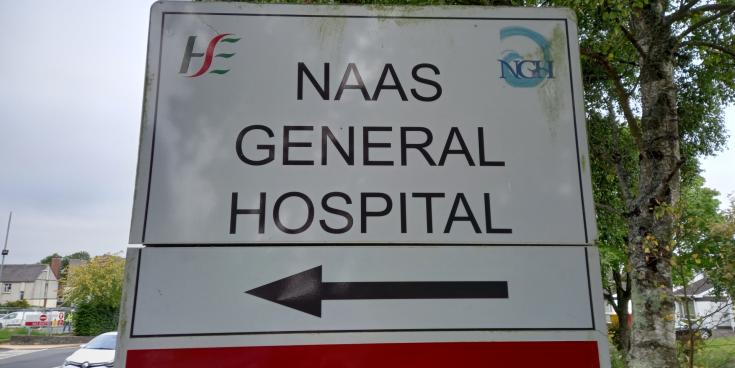 Just a single patient on a trolley at Naas Hospital today