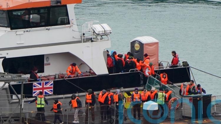 Migrants seeing arriving in Dover after busy night of Channel crossings