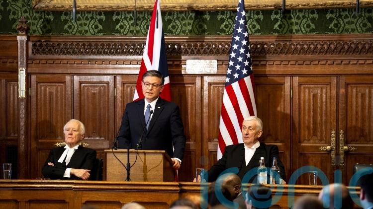 US speaker seeks to &lsquo;calm the waters&rsquo; on UK trip amid Trump Greenland threats