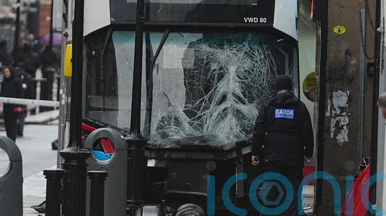 Man dead and three injured in Dublin city centre bus crash