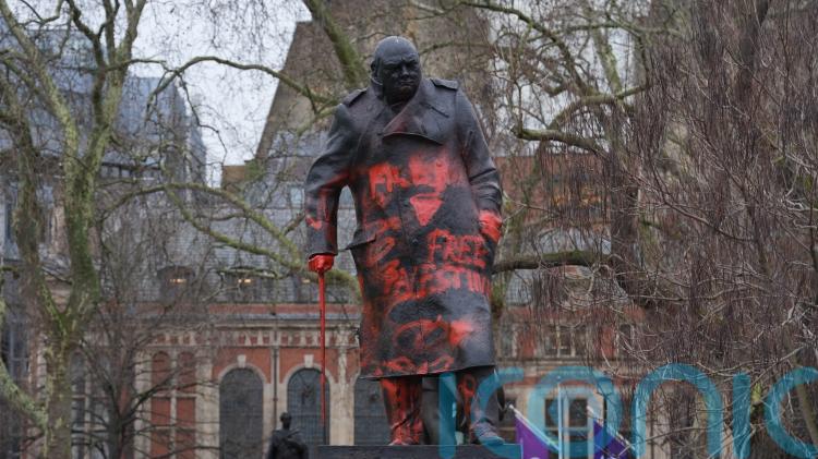 Arrest made after Churchill statue defaced with &lsquo;Zionist war criminal&rsquo; graffiti